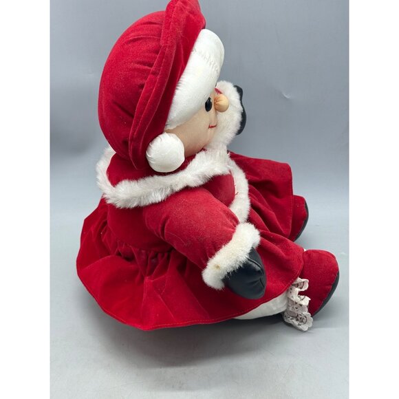 Vintage 14" Main Joy LTD Sitting Plush Mrs Santa Claus Used READ - Picture 16 of 16